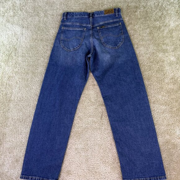 Lee Relaxed Fit Straight Leg Jeans Women's Size 4 Denim 29X28 High Rise E618 - Picture 7 of 14